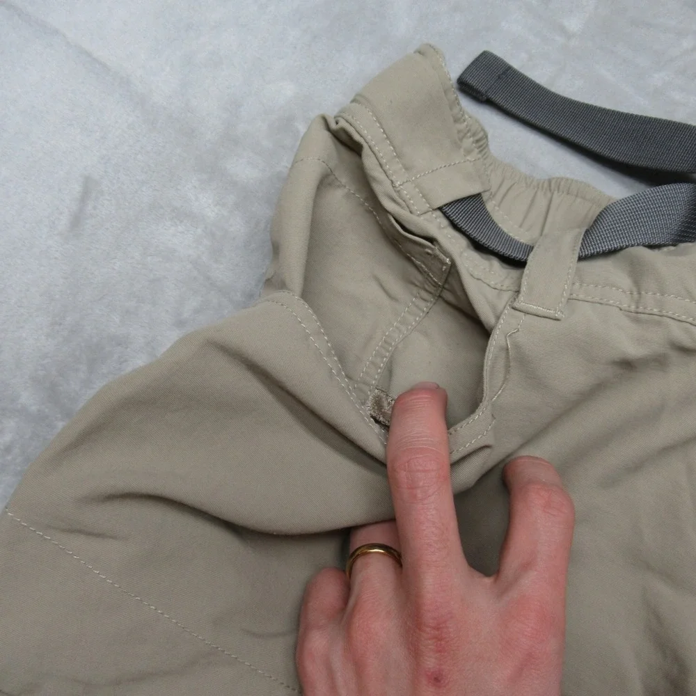 North Face Pants Mens XL Beige Paramount Trail Convertible Zip‎ Off Belt 37x29